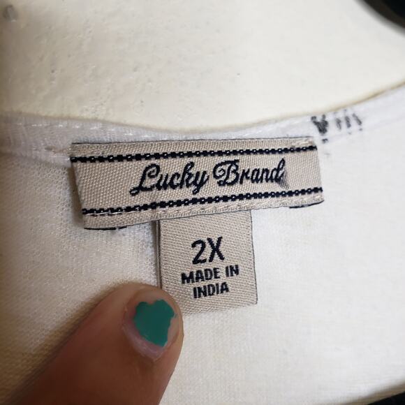 Lucky Brand| Embroidered Aztec Top - Picture 6 of 11